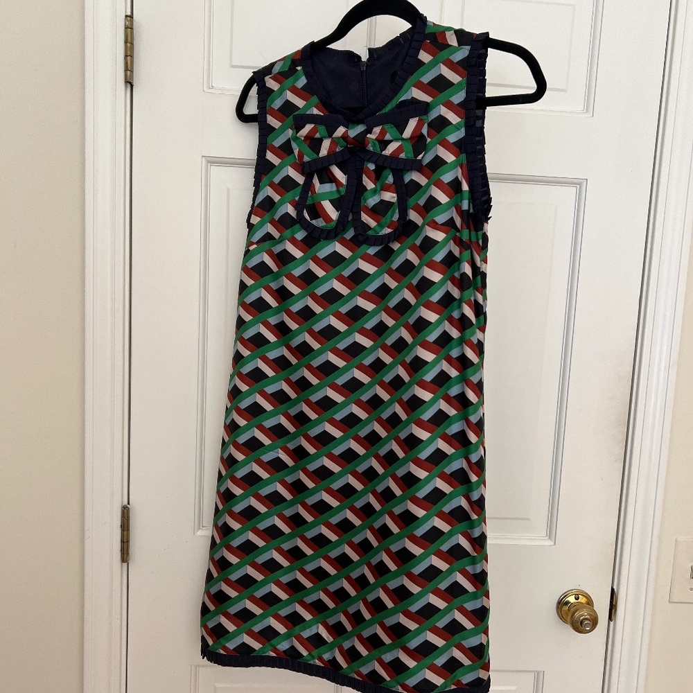 Geometric print cocktail dress